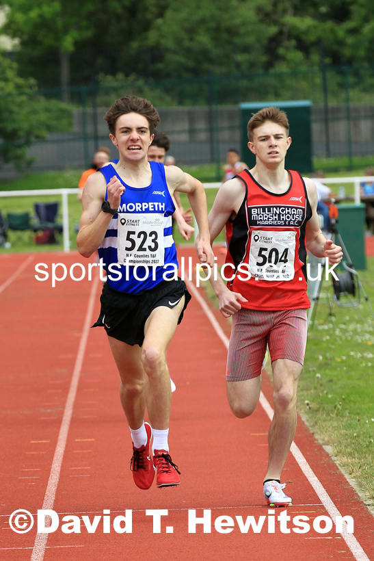 Men and Boys 800 metres, 2022 North Eastern Track and Field Champs., Middlesbrough. David T. Hewitson/Sports for All Pics
